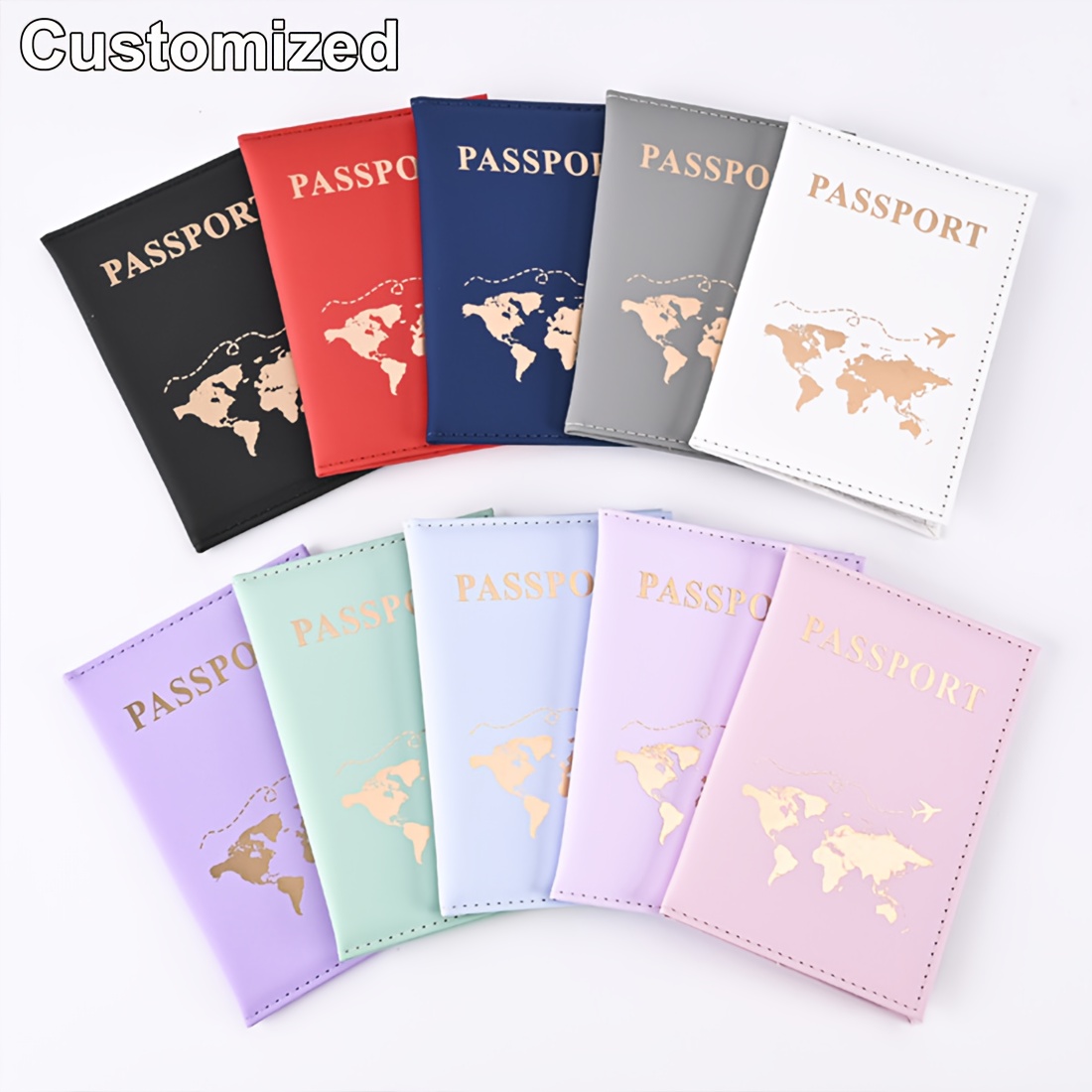 Useful Tech Accessories - Custom Name World Map Passport Holder,