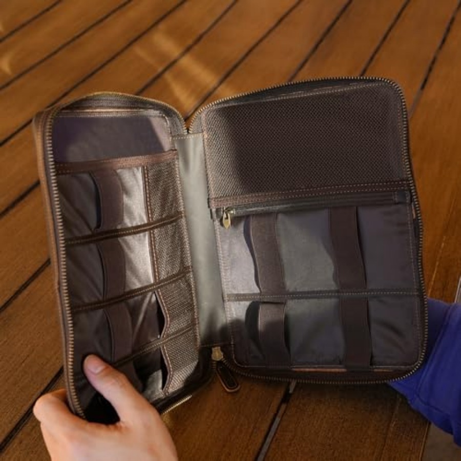 Polare Full Grain Leather Trav - Tech Accessories Storage ulasan dan harga