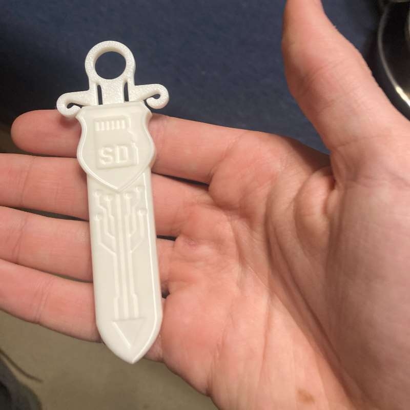 Sword Shaped SD Card Storage C - Tech Keychain Accessories ulasan dan harga