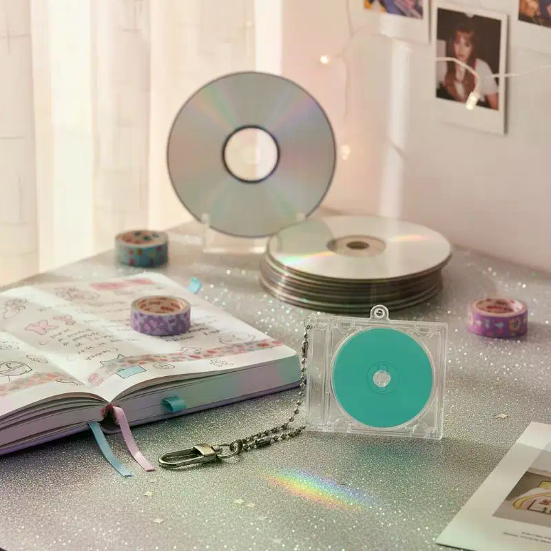 CD Disc Case Key Chain - Perip - Tech Keychain Accessories ulasan dan harga