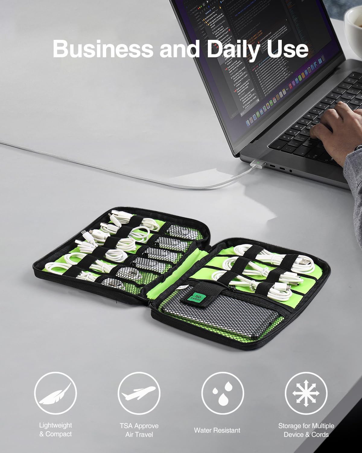 Travel Cable Organizer Bag, Fl - Tech Accessories Storage ulasan dan harga