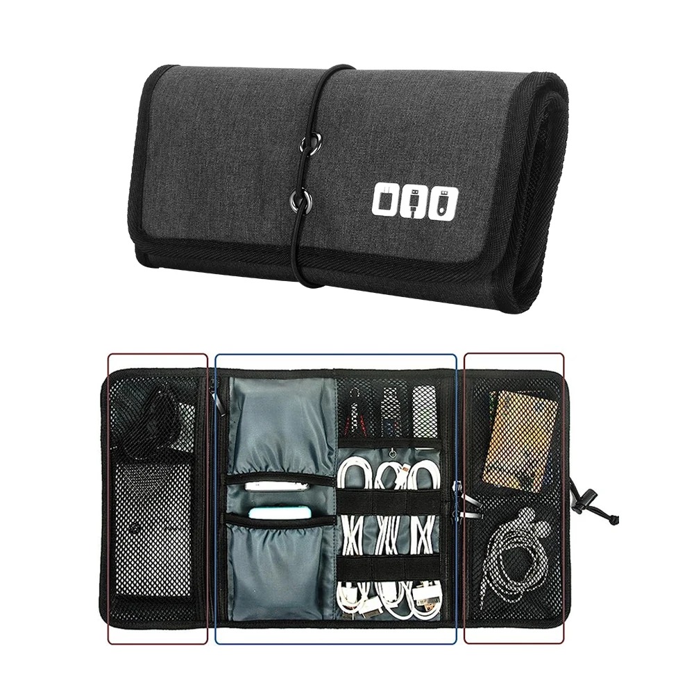 Electronic Organizer Cord Pouc - Tech Accessories Travel Bag ulasan dan harga