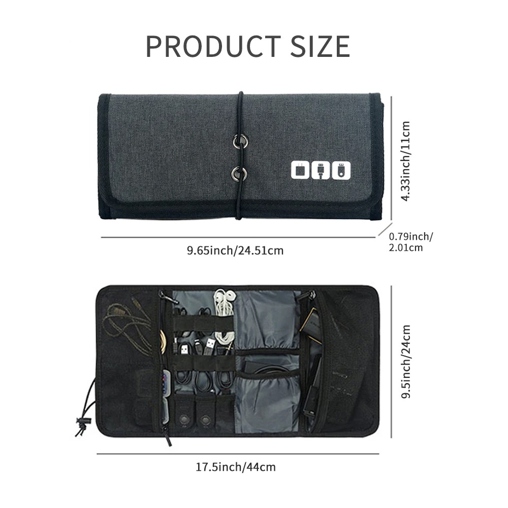 Electronic Organizer Cord Pouc - Tech Accessories Travel Bag ulasan dan harga