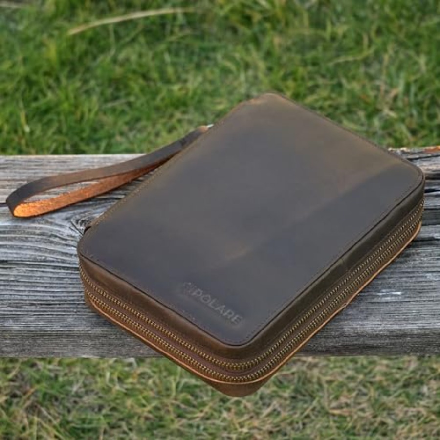 Polare Full Grain Leather Trav - Tech Accessories Travel Bag ulasan dan harga