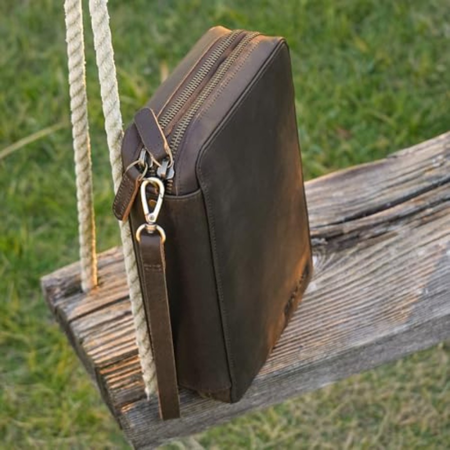 Polare Full Grain Leather Trav - Tech Accessories Travel Bag ulasan dan harga