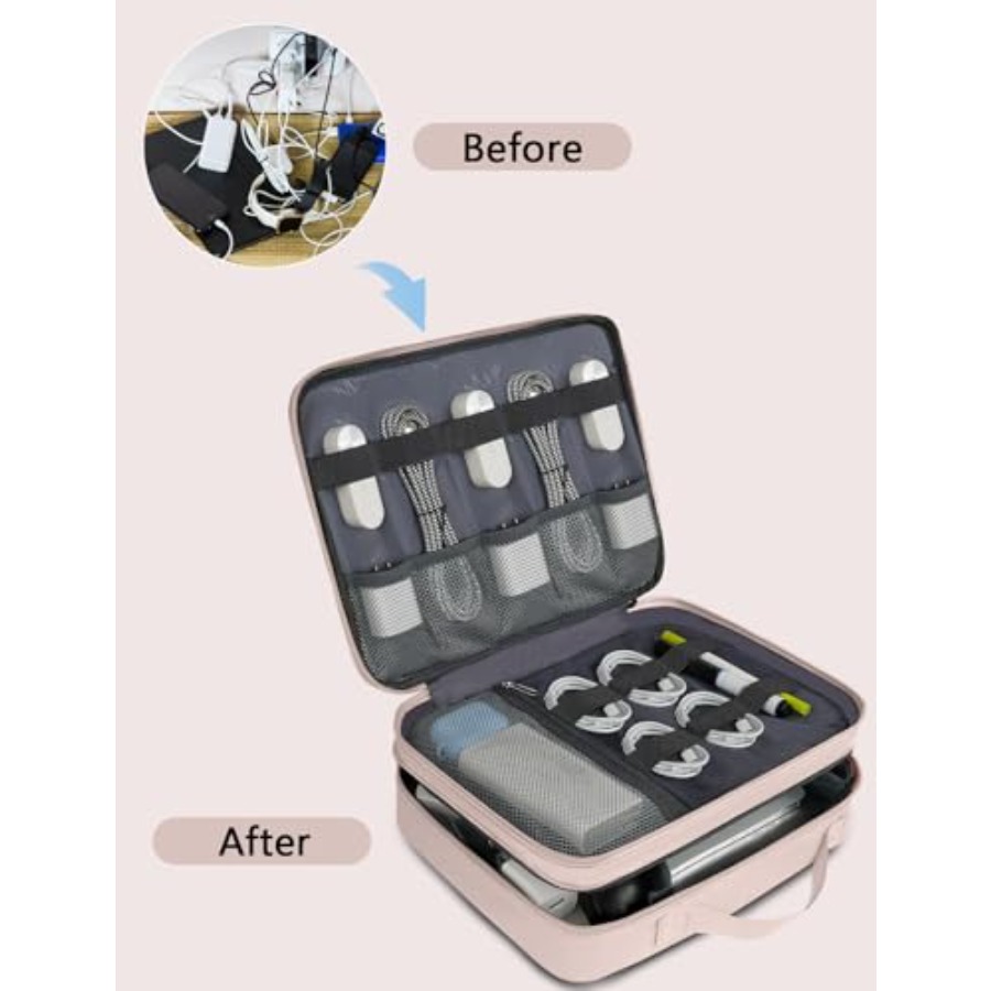 Travel Cord Organizer for Wome - Tech Accessories Storage ulasan dan harga
